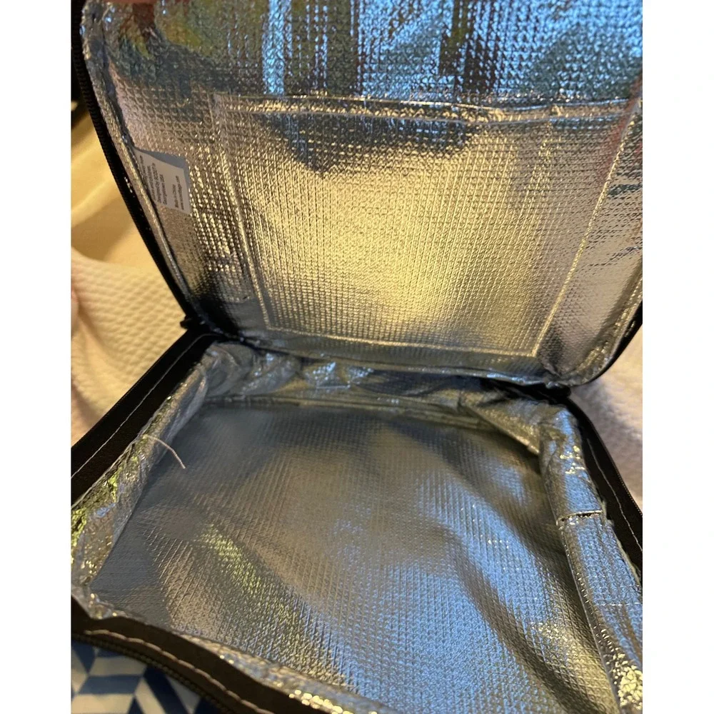 SCOUT Insulated‎ Lunch Bag Cooler Chevron Blue White Black Top Handle Zip